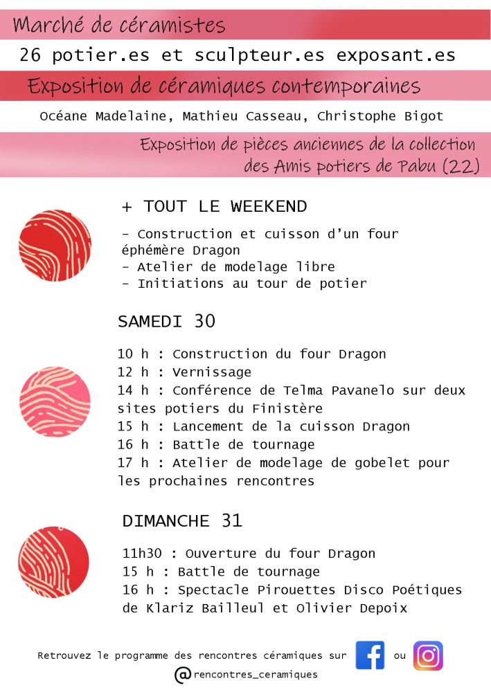 rencontres ceramiques flyer verso